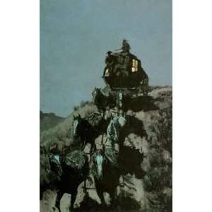  OLD STAGE COACH OF THE PLAINS BY FREDERIC REMINGTON PRINT 