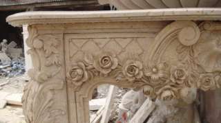 Description New marble fireplace mantel. This is all hand carved 