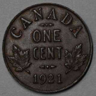 1921 *XF+* GEORGE V small cent CANADA (NICE HIGH Quality Example 