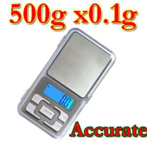 500gx0.1g Mini Pocket Digital Weight Gold Balance Scale  