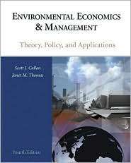 Environmental Economics and Management Theory, Policy and 