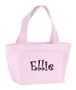 Personalized Lunch Bag Cooler Tote Monogrammed pink  