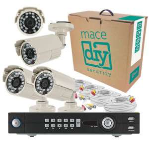 Mace 4 Ch. DVR System w/ 4 IR Cameras MDIY DVR044CKIT 8 43925 00312 7 