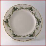 Syracuse China Westvale Bread and Butter Plate Pink Flower Buds Green 