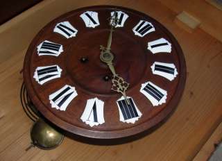 ANTIQUE FRENCH CARVED WALNUT HENRY II WALL CLOCK c 1880  