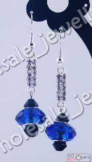 wholesale 18pairs rhinestone&glass crystal handwork earring