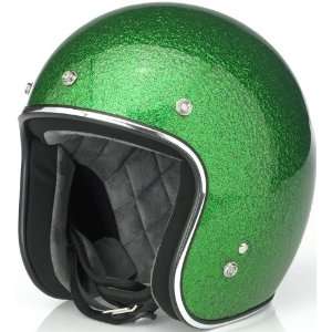  Large Biltwell Hustler DOT Approved Helmet   Gang Green 