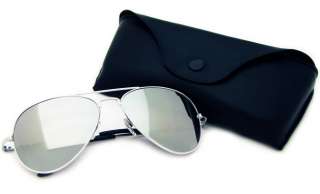 AVIATOR Privacy SILVER MIRROR Sunglasses New Cop Style   A2SM / HARD 