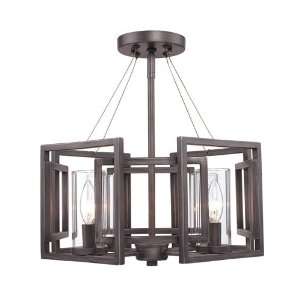 Golden Lighting 6068 SF GMT Marco 4 Light Semi Flush Mount Lighting in 