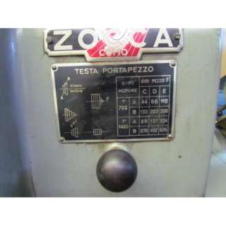 Cylindrical Grinder w/Internal Grinding Acc. Zocca W 556  