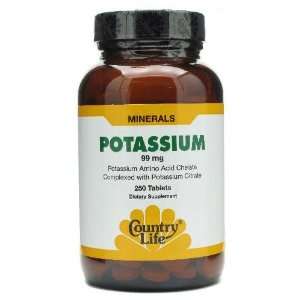  Potassium 250 Tablets by Country Life: Health & Personal 
