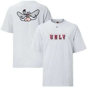  Nike UNLV Runnin Rebels White Big Look T shirt: Sports 
