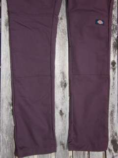 Womens Dickies Pants Purple Skinny Straight Fit 31x32  