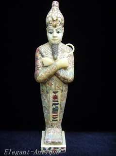 stately 15.2Egypt snake emperor OX bone statue W1402 elegant antique