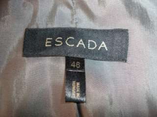 ESCADA GRAY SILK ZIG ZAG Exquisite Jacket Blazer 46 14  