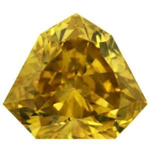    0.32 Ctw Canary Yellow Fancy Shape Real Loose Diamond: Jewelry