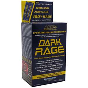 NEW MHP Dark Rage 20 Servings Pre Workout Zero Carbs  