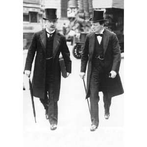  Lloyd George with Churchill, London 20x30 Poster Paper 