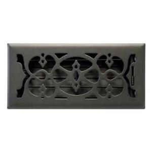  4X12 BLACK VICTORIAN FLOOR REGISTER