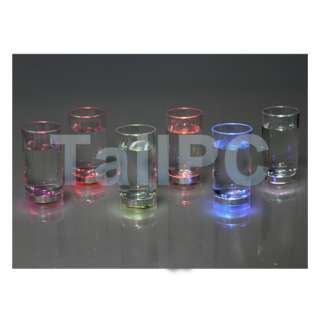   Activated Color Change Flash Light LED Glass Cup For Bar Club Party