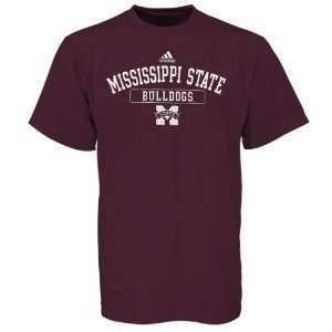  adidas Mississippi State Bulldogs Maroon Practice T shirt 