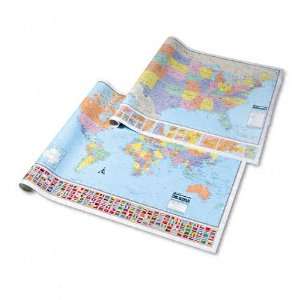   States and World Political Map Set, Paper, 50 x 38