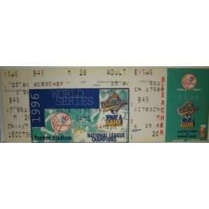   Ticket HUGE 1996 Yankees W.S.   Signed MLB Baseball Tickets: Sports
