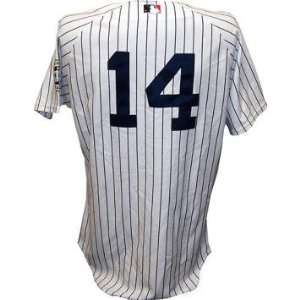  Angel Berroa #14 2009 Yankees Game Used Pinstripe Jersey w 