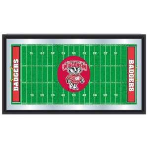   University of Wisconsin Badgers NCAA Football Mirrored Sign: Sports