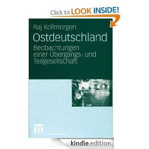 Ostdeutschland: Beobachtungen einer Übergangs  und Teilgesellschaft 