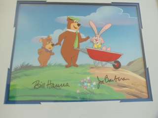 WE PRESENT FOR YOUR CONSIDERATION THIS BEAUTIFUL FRAMED CEL YOGI BEAR 