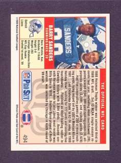1989 Pro Set #494 Barry Sanders Rookie HOF Lions (Mint)  