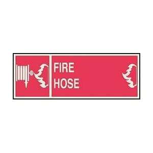Sign,5x14,fire Hose,plastic   BRADY:  Industrial 