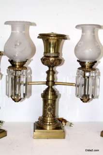 Gardiner New York Argand Lamp set  