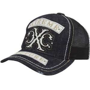  Xtreme Couture Indigo Denim Adjustable Mesh Hat: Sports 