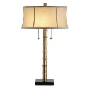   6068 Antidote 1 Light Table Lamp with Champagne Silk Shades 6068: Home