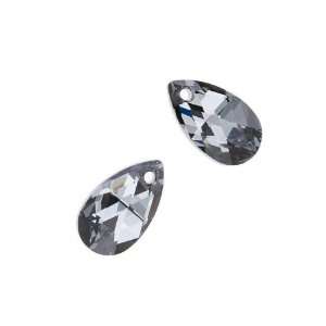  Swarovski Crystal #6106 16mm Pear Pendant Crystal Silver 