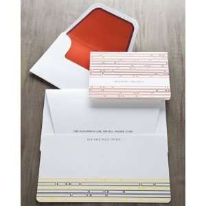  Atticus Paper 50 Deco Slim NotesPersonalized Envelopes 