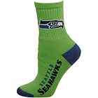 Seattle Seahawks Womens Team Logo Crew Socks   Neon Green