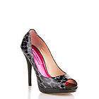 New Betsey Johnson Willow H5177 Shoes Pump Heel Leather Peep Toe 