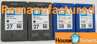 BLACK & COLOR Ink Cartridge for HP 27/28 C8727AN C8728AN  