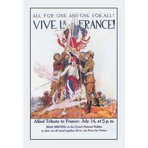  Paper poster printed on 20 x 30 stock. Vive la France 