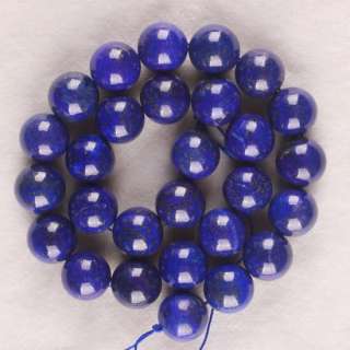 14MM Genuine Lapis Lazuli Round Gemstone Loose Beads  
