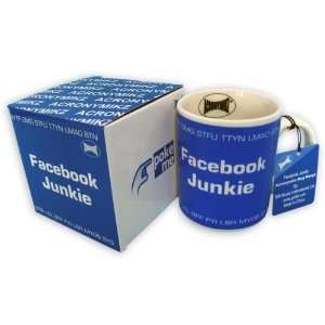  Facebook Junkie   Ceramic Coffee Mug (Chat/Text Lingo 