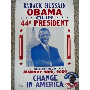  Barack Obama 44th President Inauguration Poster with Political 