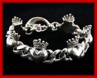King Baby Studio CROWNED HEART Bracelet 925 Sterling  