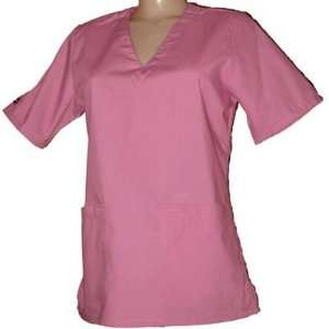 Unisex Two Pocket Breast Cancer Awareness Scrub Top 