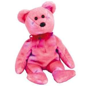  TY Beanie Baby   CLUBBY 5 the Pink Bear: Toys & Games
