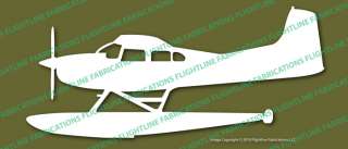 Cessna 185 Skywagon with Floats Vinyl Sticker Decal  