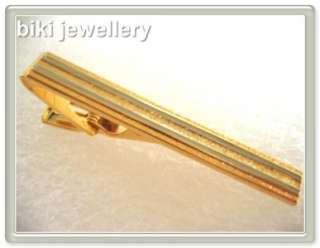 18Kt yellow Gold EP tie clip #TC025  